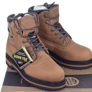 New Cabelas Goro-Tex Work Steel Toe Tan Boots Women Size 8-B